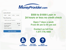 Tablet Screenshot of moneyprovider.com
